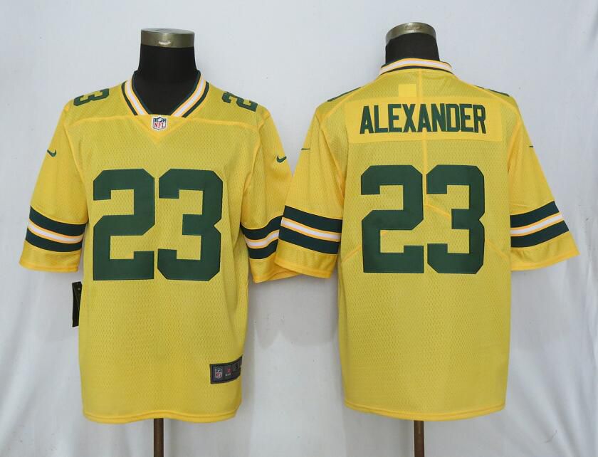 Men Nike Green Bay Packers #23 Alexander 2019 Vapor Untouchable Gold Inverted Legend Limited Jersey->green bay packers->NFL Jersey